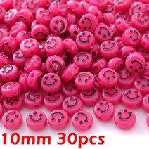 만화 웃는 얼굴 아크릴 비즈 쥬얼리 만들기위한 여러 가지 빛깔의 스페이서 4-16mm Diy 팔찌 액세서리 10-100 개, [40] 40