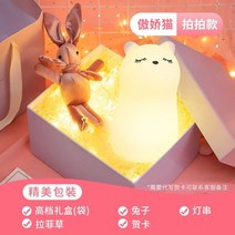 수유등 수면 테이블 조명 인테리어 무드등 무선 취침 소품 테이블, 츤데레 고양이 1200밀리암페어 럭셔리 패키지