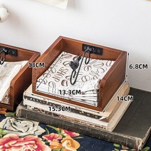 우드 냅킨꽂이 보관함 카페냅킨 넵킨 수납 티슈 정리함 원목 케이스 박스 홀더, 빈티지모던냅킨홀더