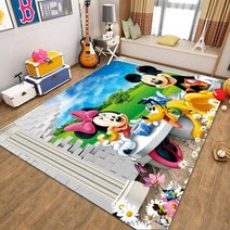 아기 체육관 신생아 유아 놀이 놀이방 매트 베이비 장난감 Disney Minnie Mickey Baby Play Mat Crawling Children Room Decor Rug, [01] 9