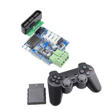 하이테크 신기한 키덜트 장난감 PS2 컨트롤러용 무선 게임 패드 4 채널 모터 드라이버 서보 확장 보드 Arduino UNO R3 메카넘 휠 로봇용, Full set 중국