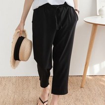 디작소 여성 데일리 페더 아이스 쿨 밴딩 팬츠 바지