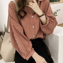 여성 블라우스 체크 카라 셔츠 20대 30대 데일리옷 간절기 여자 가을