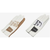 헤지스골프 [헤지스골프] 로고프린트 가죽골프장갑 (HUGV2E312), 베이지/22