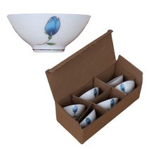 SY-20-6 백자 파랑꽃 찻잔 6p세트