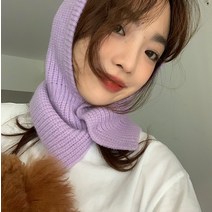 따뜻한 투버튼 니트 바라클라바 골지 골덴 후드 모자 워머 가을 겨울 꾸안꾸 데일리룩