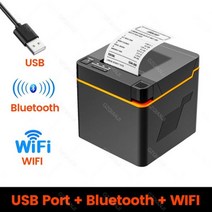 라벨 프린터 기 네임 스티커 제작 기계 58mm 와이파이 USB 블루투스 데스크탑 영수증 열전사 프린터 바코드 청구서 티켓 소매점 인쇄용 2 인치 POS 메이커, BK USB BT WIFI, EU 플러그
