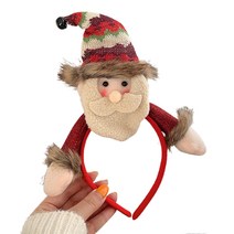 M Headband Santa Claus Hairband 눈사람 헤어 후프 크리스마스 사진 소품을위한 진저 브레드, 인형 노인