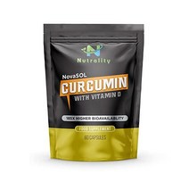 뉴트럴리티 리퀴드 강황 커큐민 1인분 당 1000mg 노바솔 엑스트라 와 비타민 D3