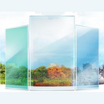 자외선차단 사계절 썬팅 단열 창문필름 보온재 썬팅지 보온필름 유리단열 샤시단열, 반투명 화이트 5M