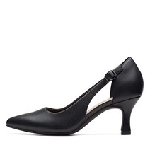 정품 Clarks 여성용 Kataleyna Rae 펌프스 블랙 가죽