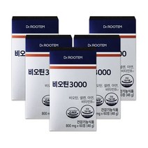 닥터루템 비오틴 3000 L시스틴 영양제 건조효모 비타민B 셀렌 아연 10개월분, 60정, 5개