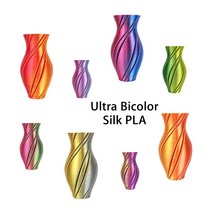 3D프린터필라멘트 LeoPlas-1.75mm 20 m 울트라 바이 컬러 실크 PLA 필라멘트 샘플 3D 프린터 소모품 인쇄, 12 5 Colors for 5x20m