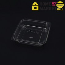 포장용기/과일포장용기/샐러드 용기 106 (투명) 600개(16x16x3.5cm)-뚜껑별도