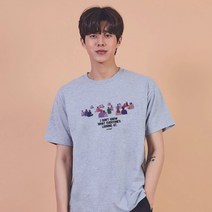 키밍 커플 사람 인파 LOOK 얇은티 남자반팔티메이커