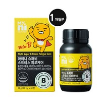수험생 직장인 영양제 스트레스 피로 케어 비타민B 맥스 활력비타민 B군 홍경천 추출물 식약처 인정 건강기능식품, 1개, 슈퍼비 스트레스 피로케어 60정
