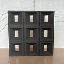 노출콘크리트 아트월 외벽 셀프인테리어 패널 정원 카페 거실 벽 호텔 미용실 펜션 벽인테리어 포인트벽지, 프리티 블랙  600x600x40mm, 다른