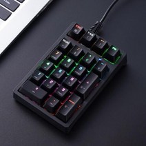 미니 T21 디지털 기계식 키보드 녹색 축 노트북 외부 키패드 재무 회계 금전 등록기 USB 유선, 없음, 없음, ABS Black