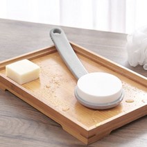 등로션바르기 셀프 바르미 등에 로션 바디 오일 스파출러 스파츌라 바디워시 브러쉬 목욕용품 어플리케이터 패드 샤워, grey White