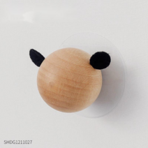 insfree 북유럽 스타일의 크리 에이 티브 귀여운 동물 옷 후크 어린이 방 벽 장식 보관 코트 랙, 없다, 곰 돌 이