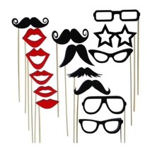 10-58pcs 재미 웨딩 장식 사진 부스 소품 DIY 콧수염 입술 안경 마스크 Photobooth 액세서리 결혼식 파티 용품, 매화