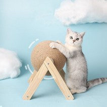 고양이구름다리 소형캣타워 원목캣타워 최신 고양이 장난감 대화형 스크래처 보드 사이잘 로프 공 발 애완, 02 V type_02 Large(16cm)