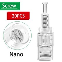 오토 MTS 니들 카트리지 100/50/20/10pcs 스크류 Pen 마이크로 닥터펜 Microneedling 9 핀/12 핀/36 핀/3D/5D Nano MYM 111906, 20 개 나사 나노