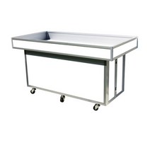 [국내산] 사각매대 SM-700 / 백색 / 접이식, [5자]W1500*D730*H820, [5자]전면+측면