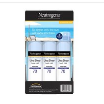 Neutrogena Ultra Sheer Body Mist Sunscreen Spray SPF 70 (5 oz. 3 pk.)