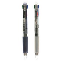 문화 4색 볼펜 에스 유성펜 0.7mm, 바디색상랜덤