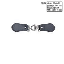 단추 부자재 양모 코트 가죽 단추 모든 경기 윈드 브레이커 코트 단추 장식 액세서리 금속 버클 의류 가죽, 9061 블랙+건블랙 원피스