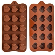 4000 실리콘 초콜릿 몰드, 1개, 11-하트