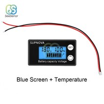 측정공구 DC8-100V LCD 디지털 전기 미터 6133A 배터리 용량 표시기 리튬 LiFePO4 납산 셀 12V 24V 48V 72, 03 Blue