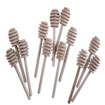4 Inch Honey Dipper Wood Stick Server for Honey Jar Dispense Drizzle Honey (12) by Woodpeckers null, 1, Natural