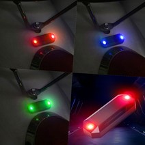 태양열 충전 LED 램프 / 트럭 그릴 캠핑카 오토바이 PCX 주야간 안전 주행 자전거, 레드LED
