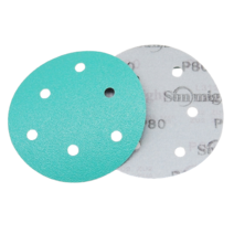 태양연마 필름 원형사포 5인치6홀 (에어샌다기), 60방(10장)