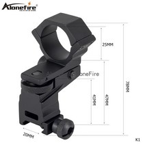 스코프 영점 레일 25mm 조절 마운트 클램프 알루미늄 합금, K1