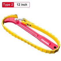 수공구 세트 Oauee-벨트 렌치 오일 필터 풀러 스트랩 스패너 체인 병 뚜껑 카트리지 분해 도구 조절, 01 12 inch