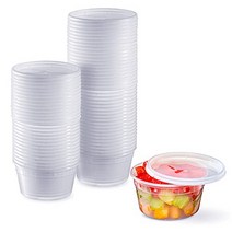 Plastic Deli Food Storage Containers with Airtight Lids [12 oz. - 48 Sets], One Color_One Size, 상세 설명 참조0, 1