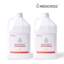 메디크로스 4L x 2EA 대용량 다용도 소독수 세균제거 살균소독제 차아염소산수, 2개, 4L+손소독제