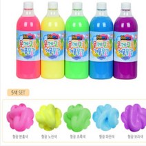 거품물감 아기물감놀이 리필 1000ml 5색 세트 KC인증