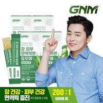 GNM 장 피부 면역력엔 알로에 4박스 알로에겔 젤리스틱 장건강 피부건강 면역력증진, 단일속성