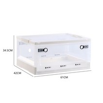 강아지 산소방 고양이 반려견 호흡 향온 박스 애완 동물 고양이 코 개 기침 애완 동물, 큰 흰색 투명 + 마스크