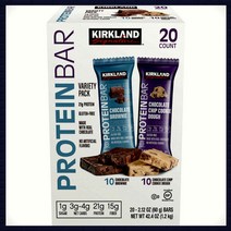 커클랜드시그니처 프로틴바 초콜릿 브라우니 쿠키 맛 1.2kg Kirkland Signature, 버라이어티 팩  20개입