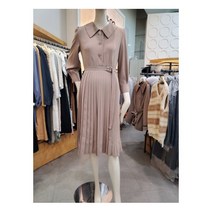 온앤온 온앤온 카라텍 벨트드 플리츠 원피스 JW1AO582