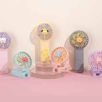 BT21 선풍기 휴대용 손선풍기 베이비 핸디팬 캐릭터 굿즈 치미 타타 망 쿠키 미니 무선 USB 충전 스트랩 시원한 귀여운 라인프렌즈 탁상용 소형 사무실 책상 스탠드형 다이소, BT21듀얼핸디팬 타타, 듀얼핸디팬