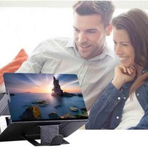 화면확대기 휴대폰 3d hd 증폭기 돋보기 스탠드 홀더, 블루 SE00669