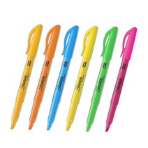 샤피 포켓 형광펜 6자루, 오렌지