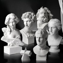 미술 석고상 조각상 소품 데생 소묘 스케치 교재용 교구 18종, F 석고상 조각상 장식품