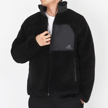 아디다스 플리스 자켓 쉐르파 리버서블 뽀글이 후리스 재킷 올블랙